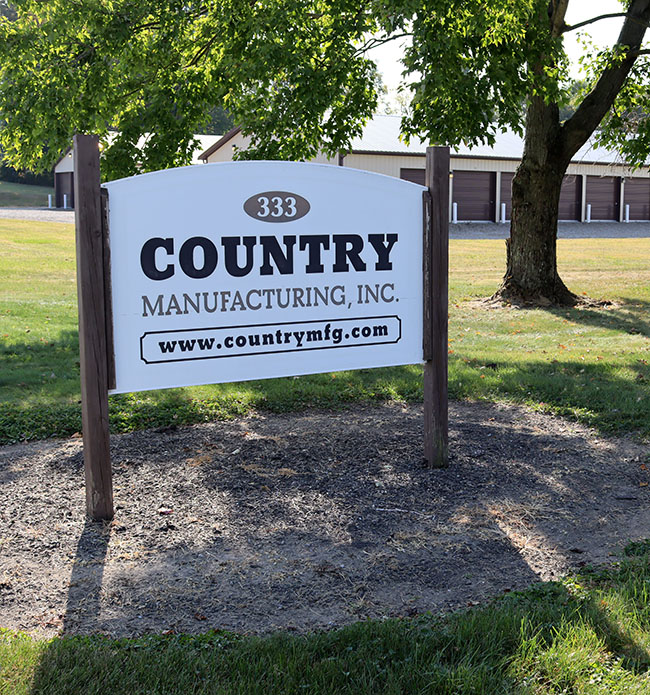 Country Manufacturing Inc. sign